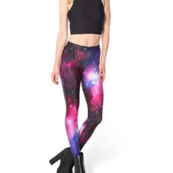 Blackmilk Purple Galaxy Leggings - M - Picture 1 of 5